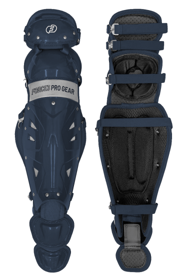 Force3 Pro Gear Baseball & Softball Shin Guards Adult / Navy/Gray Catcher Shin Guards with DuPont™ Kevlar® | Force3 Pro Gear