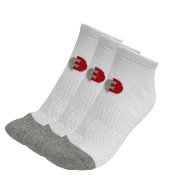 Force3 Pro Gear Sock Med/Large (Up to Size 11) / White Ultimate Sport Ankle Sock 3 Pack | Force3 Pro Gear