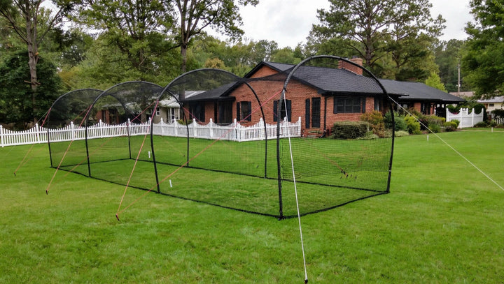 Heater Sports Batting Cage Package 36' / BaseHit - Baseball / Batting Tee ($25 value) Heater Xtender Cage + Pitching Machine Package - Build Yours, Save 10% + Free Gift