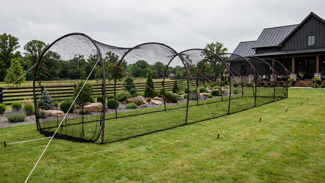 Heater Sports Batting Cage Package 66' / Drop Toss - Baseball / Batting Tee ($25 value) Heater Xtender Cage + Pitching Machine Package - Entry Machines