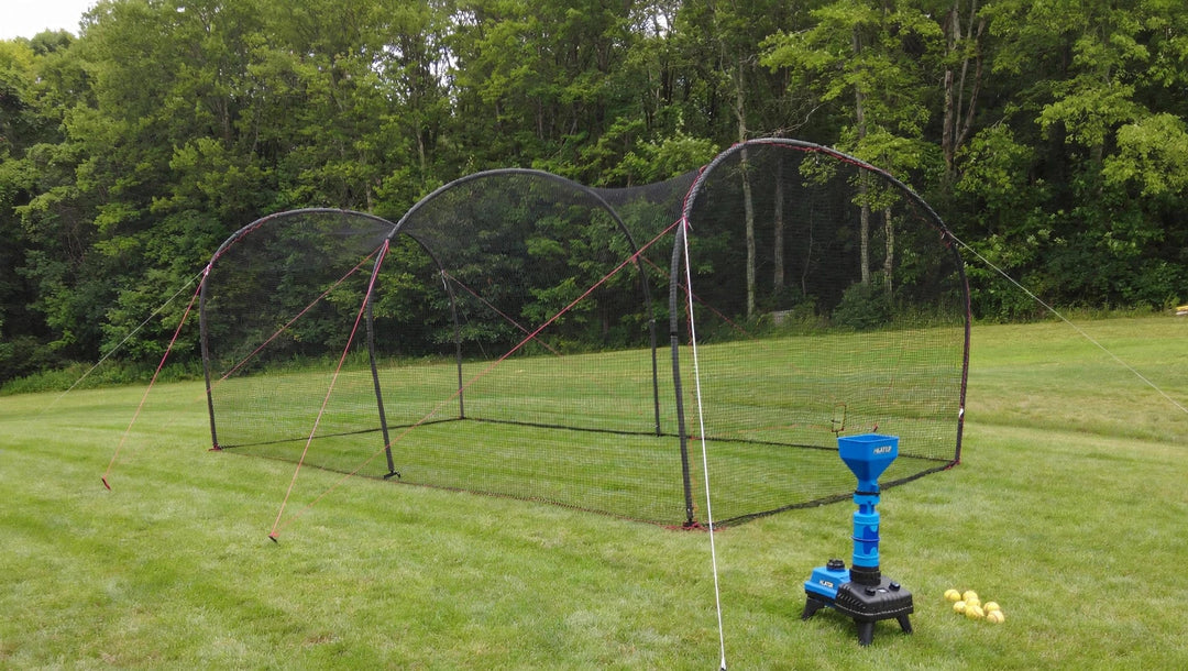 Heater Sports Batting Cage Package Heater Xtender Cage + Pitching Machine Package - Entry Machines