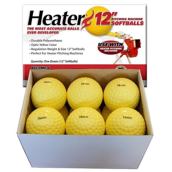 Heater Sports Pitching Machine Balls 12 Inch Heater Pitching Machine Softballs | Heater Sports