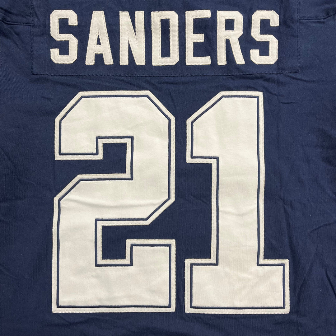 Deion Sanders Dallas Cowboys Throwback Retired Player Super Bowl Patch Long Sleeve Shirt