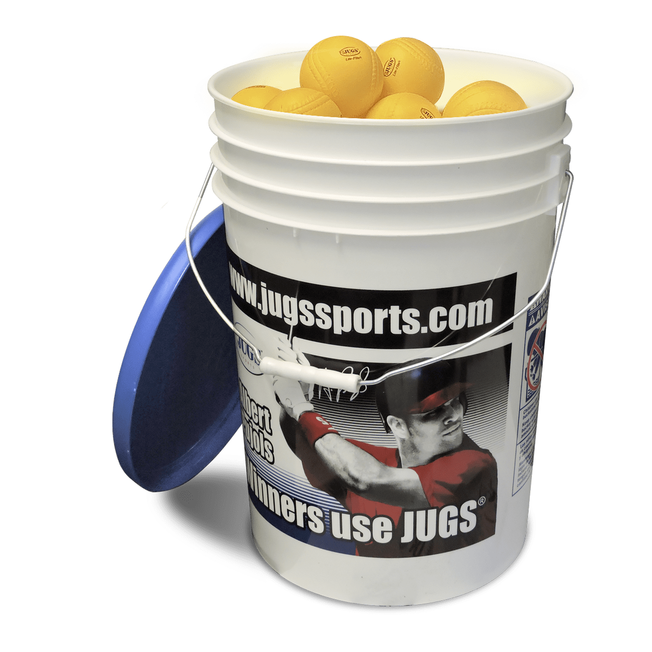 Jugs Lite-Flite Baseballs with Bucket Big Bucket of JUGS Lite-Flite® Baseballs