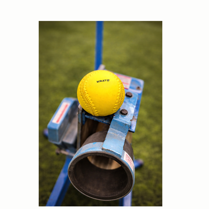 Krato Sports set of 12 Pitching Machine Softballs -firm foam - 12"