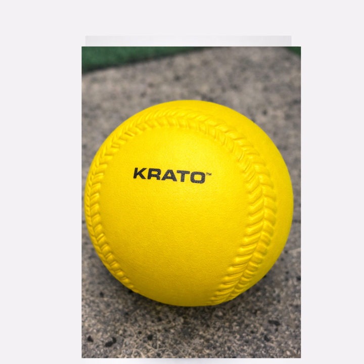 Krato Sports set of 12 Pitching Machine Softballs -firm foam - 12"