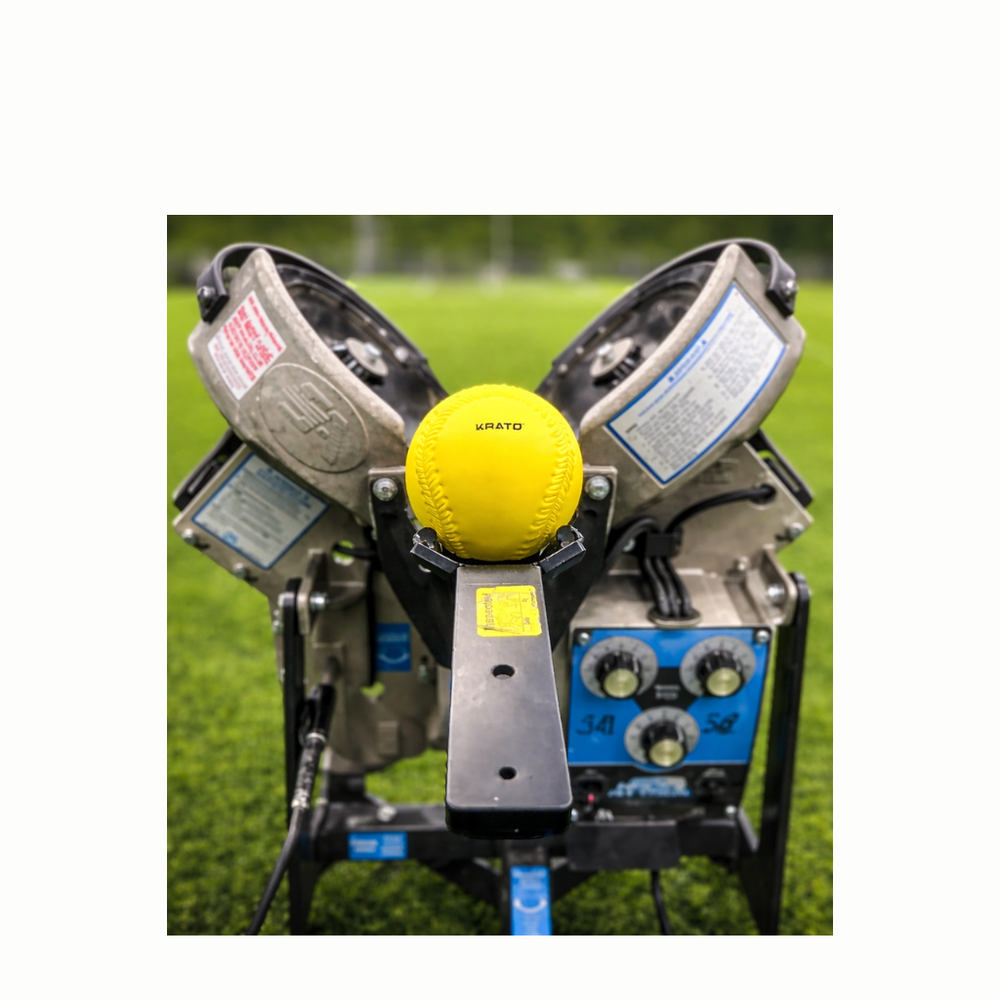 Krato Sports set of 12 Pitching Machine Softballs -firm foam - 12"