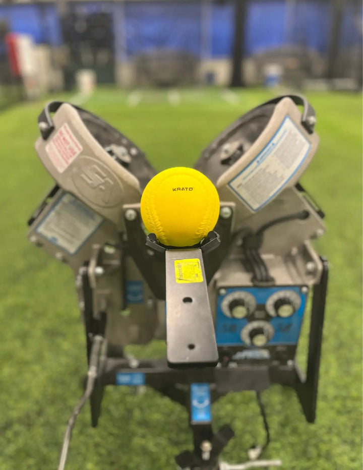 Krato Sports set of 12 Pitching Machine Softballs -firm foam - 12"