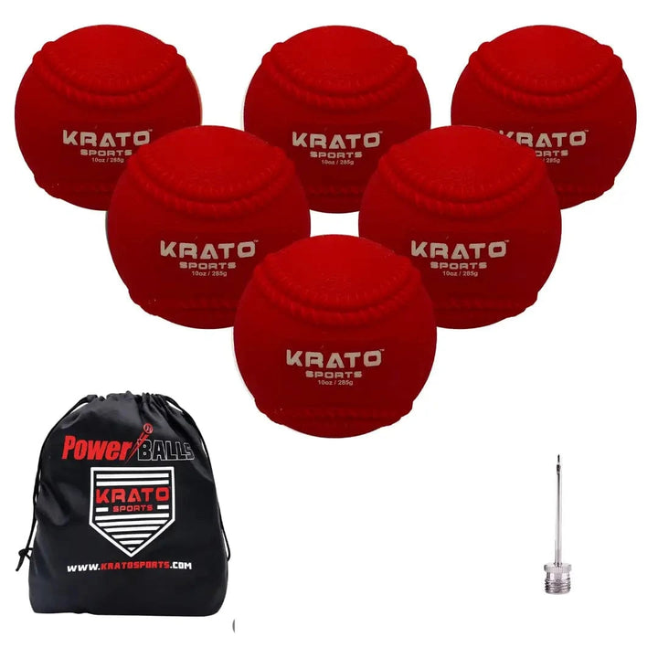 Krato Sports Training Baseballs 10oz Hitting Power Balls 10oz | Plyo Balls