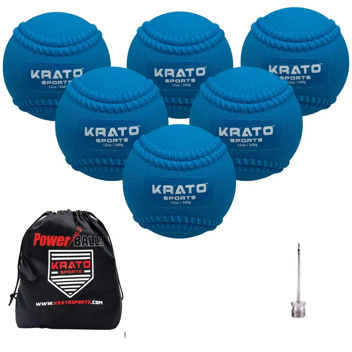 Krato Sports Training Baseballs 12oz Hitting Power Balls 12oz | Plyo Balls