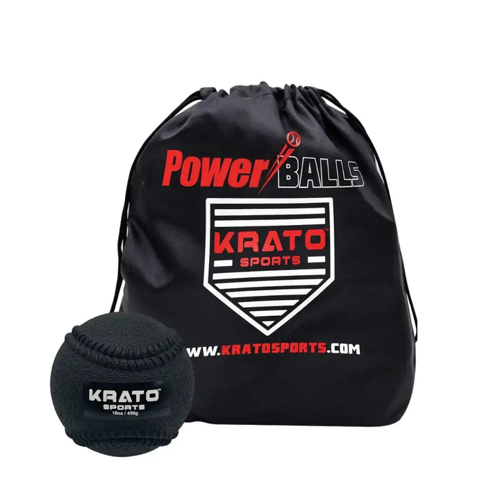 Krato Sports Training Baseballs 12oz Hitting Power Balls Mixed Set  | Hitting Plyo Balls