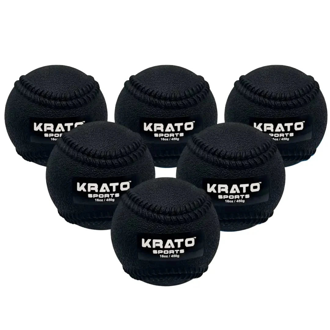 Krato Sports Training Baseballs 16oz Hitting Power Balls 16oz | Plyo Balls