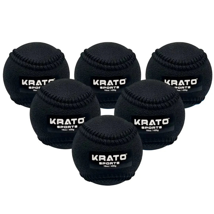 Krato Sports Training Baseballs 16oz Hitting Power Balls 16oz | Plyo Balls