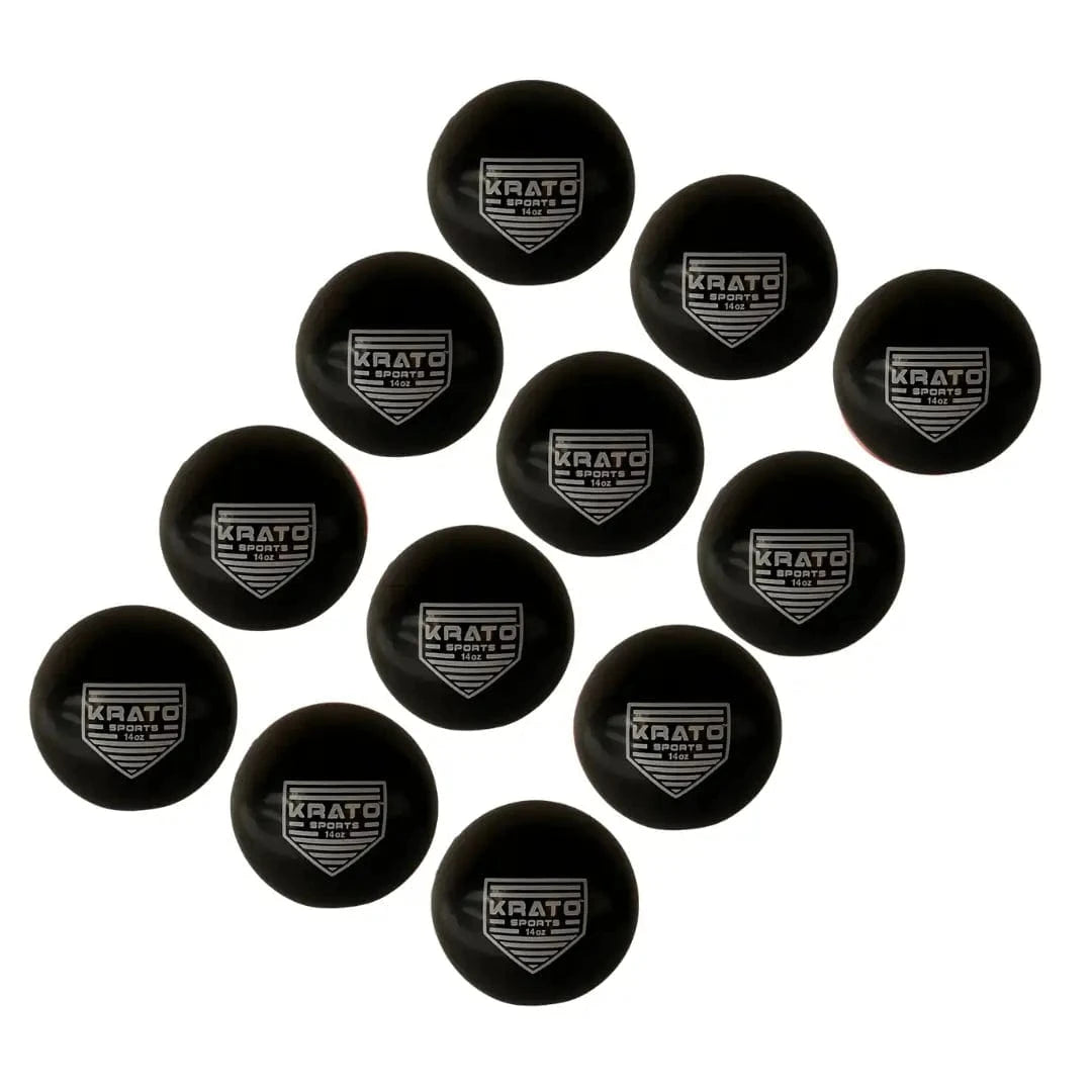 Krato Sports Weighted Baseballs 12 Pack Weighted Training Baseballs | Soft Shell Plyo Balls | 14oz