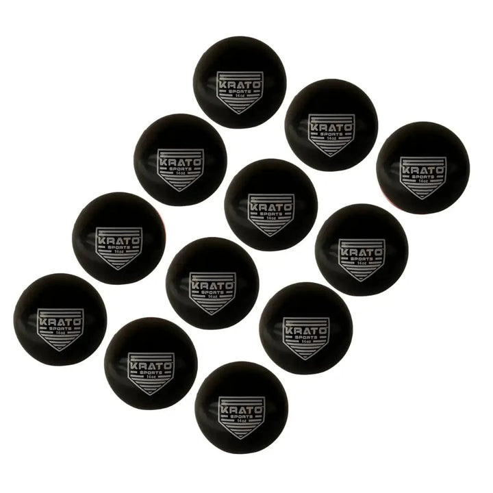 Krato Sports Weighted Baseballs 12 Pack Weighted Training Baseballs | Soft Shell Plyo Balls | 14oz