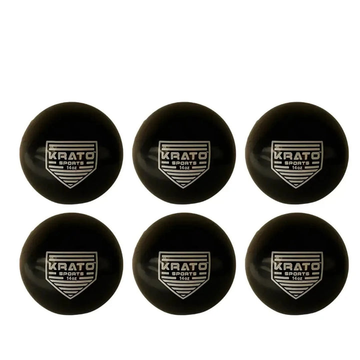 Krato Sports Weighted Baseballs 6 Pack Weighted Training Baseballs | Soft Shell Plyo Balls | 14oz