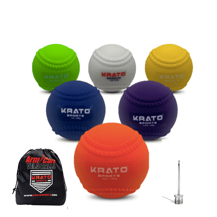 Krato Sports Weighted Baseballs Arm Care Velo Training Balls | Plyo Balls