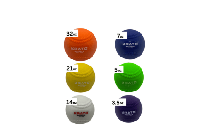 Krato Sports Weighted Baseballs Arm Care Velo Training Balls | Plyo Balls