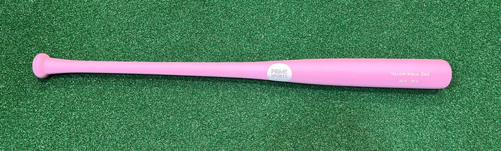 Mark Lumber Company Wood Bat 32" / Matte Pink/White Label (ML-271) Prime Sports Label, Canadian Yellow Birch Wood Baseball Bat | Mark Lumber Company