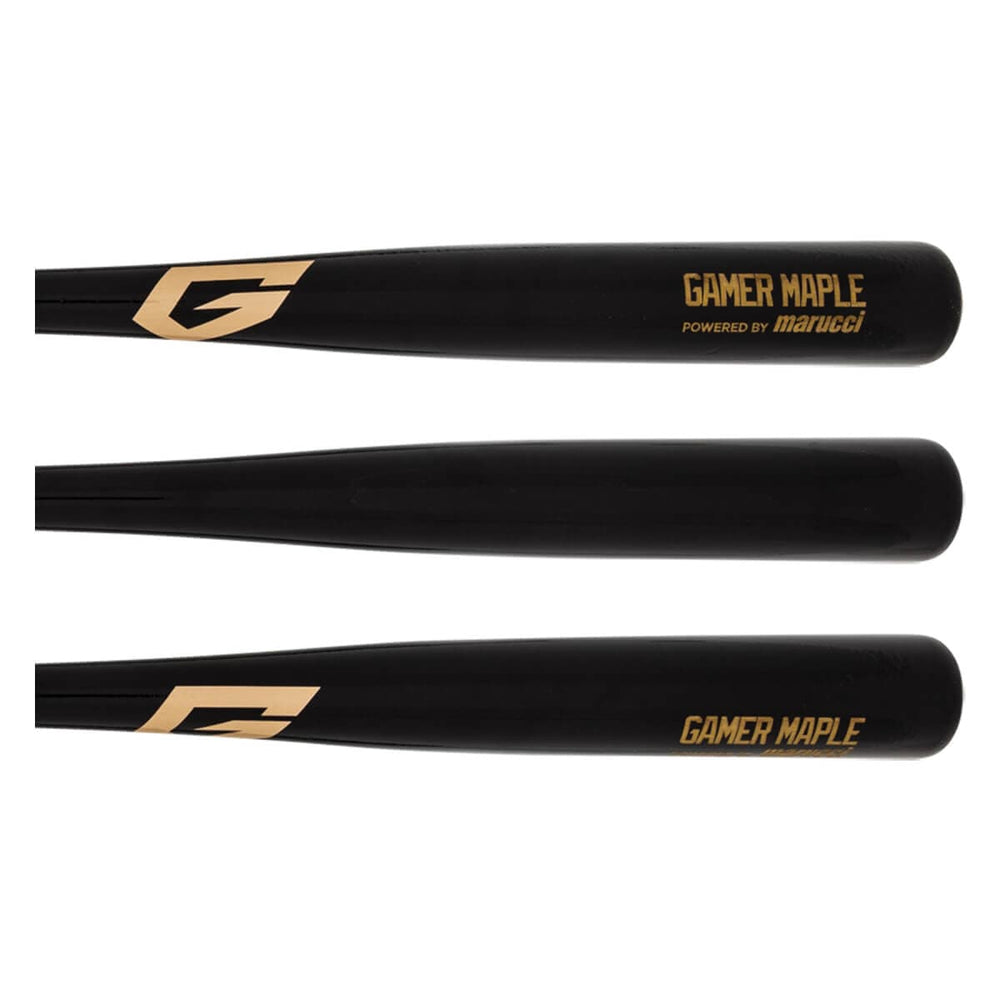 Marucci Wood Bat Marucci Gamer Black Maple Wood Baseball Bat MVEGMR-BK
