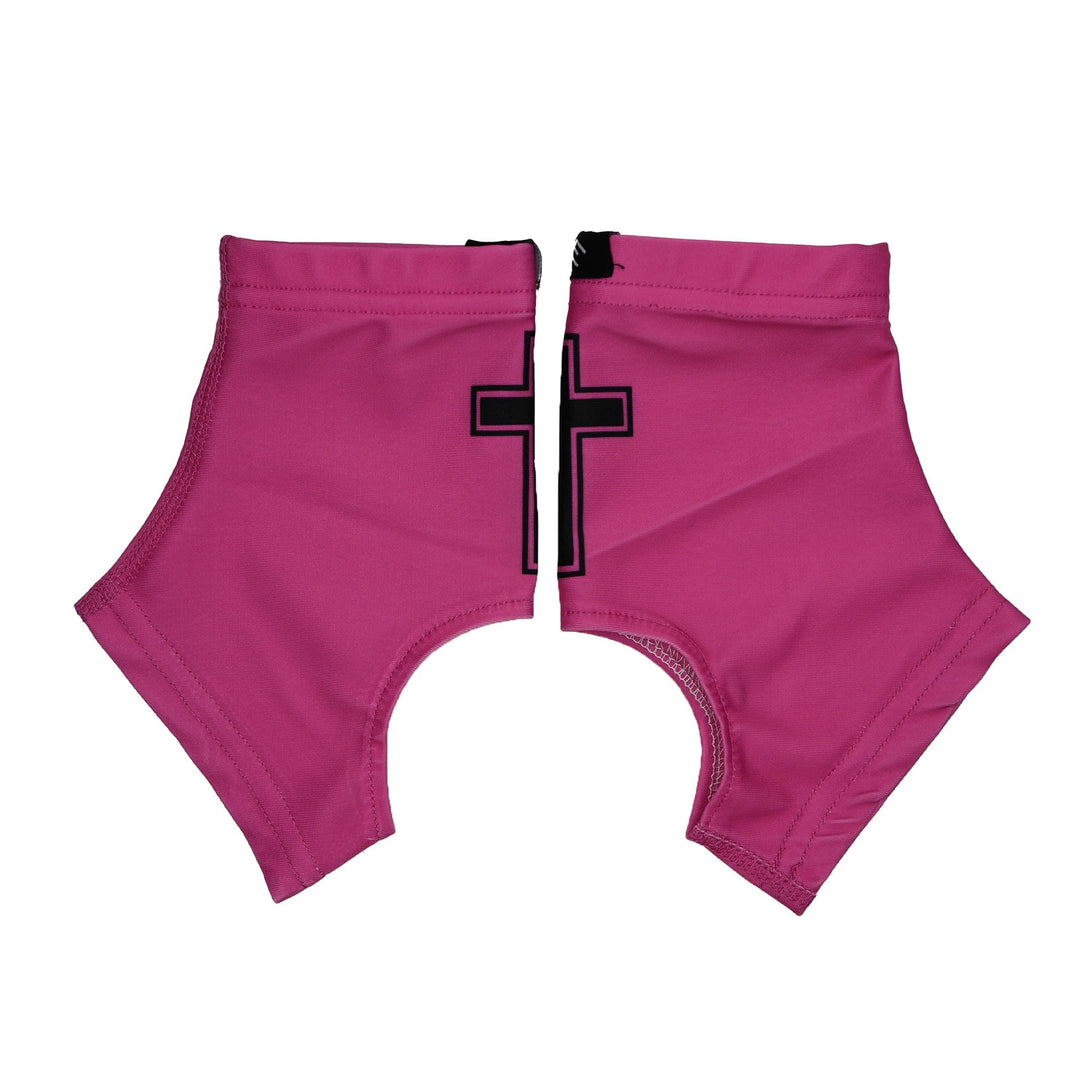 Faith Cross Pink Cleat Covers (Spats)