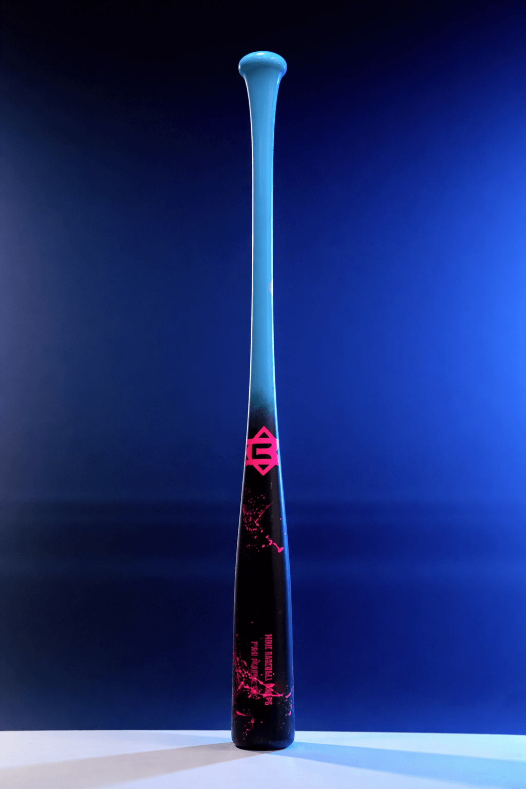 Mine Baseball Wood Bat AP5 Baby Blue / Pink Splatter