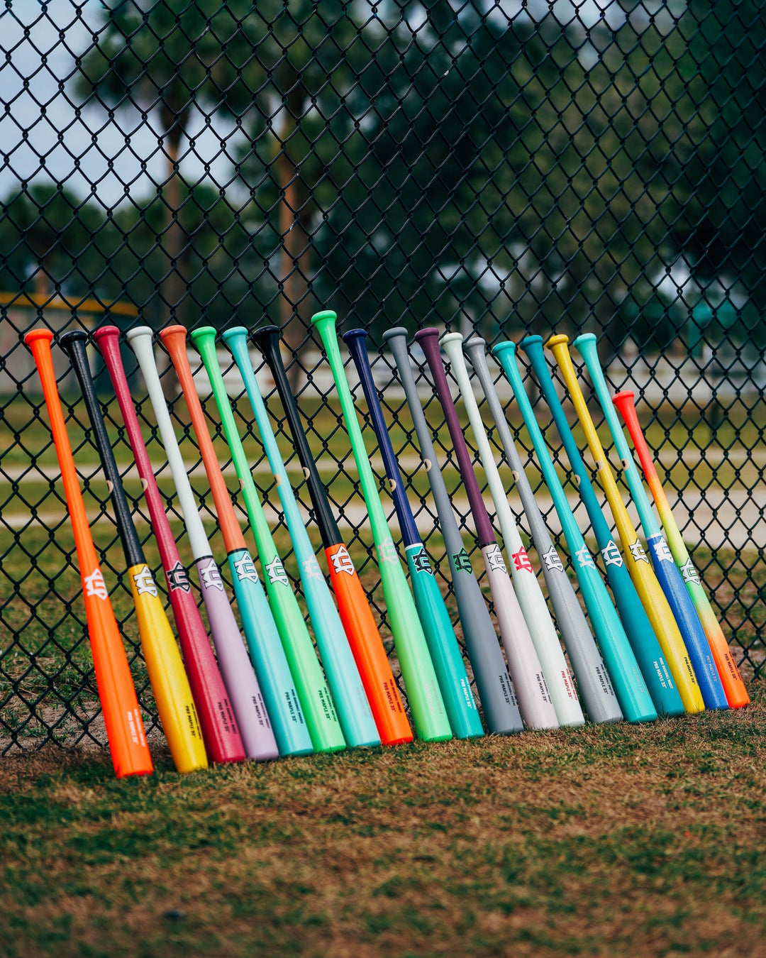 Mine Baseball Wood Bat AP5 Silver Glitter