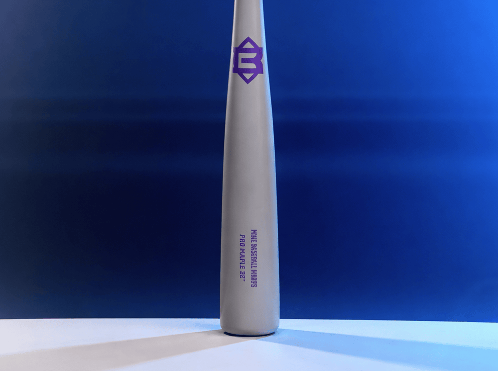 Mine Baseball Wood Bat AP5 Silver Glitter