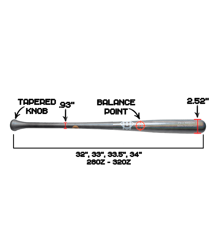 Mine Baseball Wood Bat Balanced