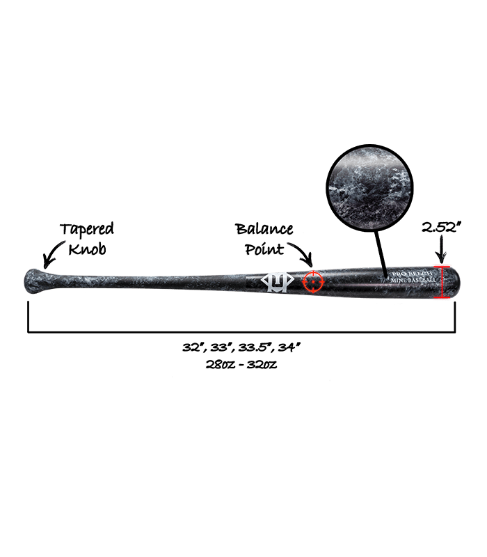 Mine Baseball Wood Bat Balanced