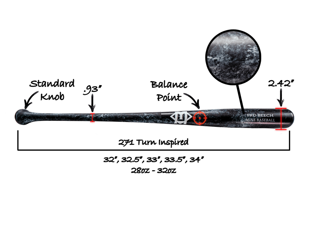 Mine Baseball Wood Bat Balanced EL | Mine Baseball