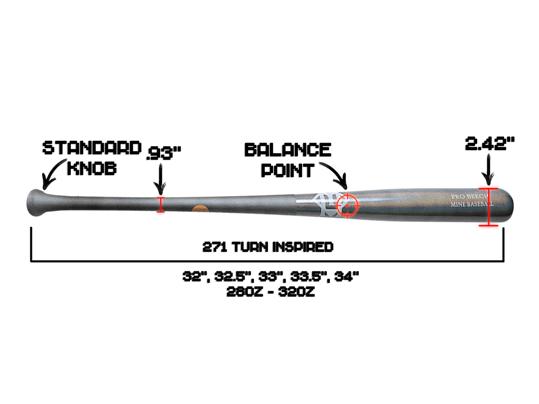 Mine Baseball Wood Bat Balanced EL | Mine Baseball