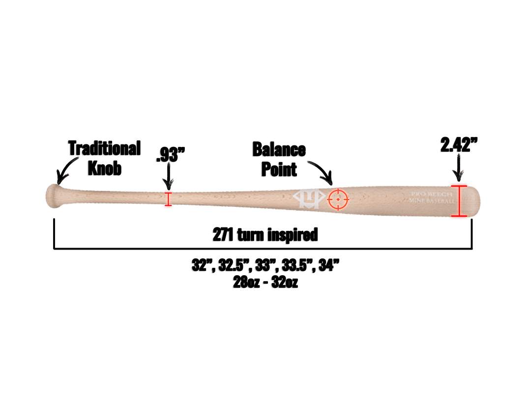 Mine Baseball Wood Bat The Natural