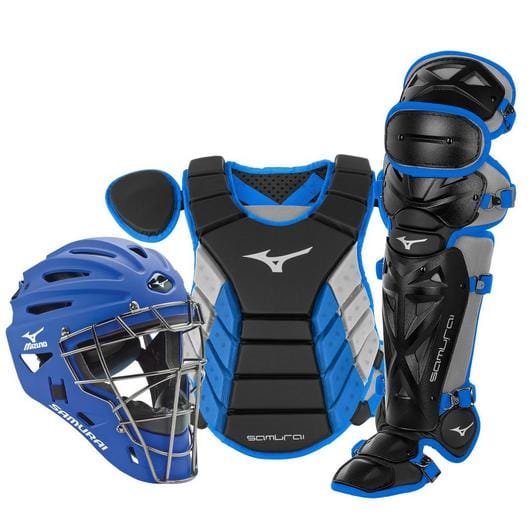 Mizuno Catcher's Equipment Set Black/Royal Mizuno Samurai Adult 15" Baseball Catcher's Gear Set