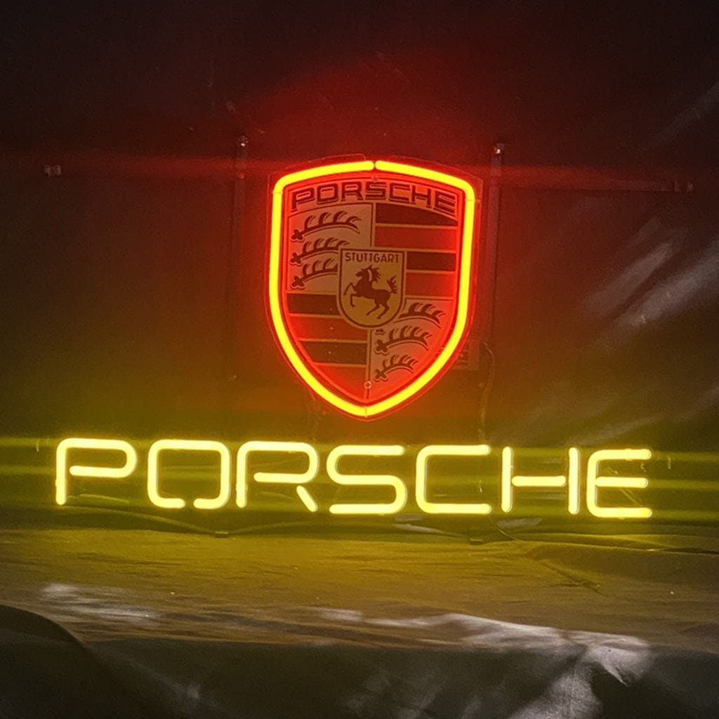 Neon Signs Land Neon Signs 19 inches Porsche Car Neon Sign Light