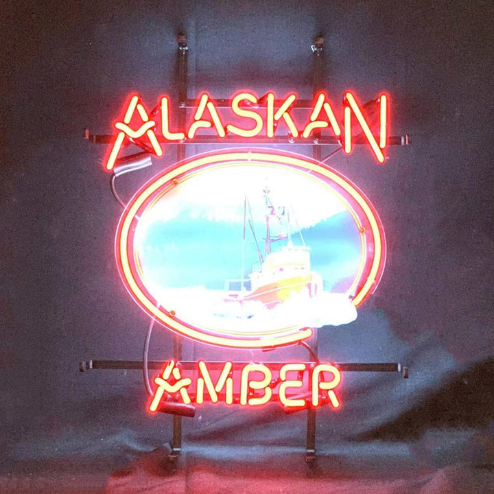 Neon Signs Land Neon Signs Alaskan Amber Beer Neon Signs