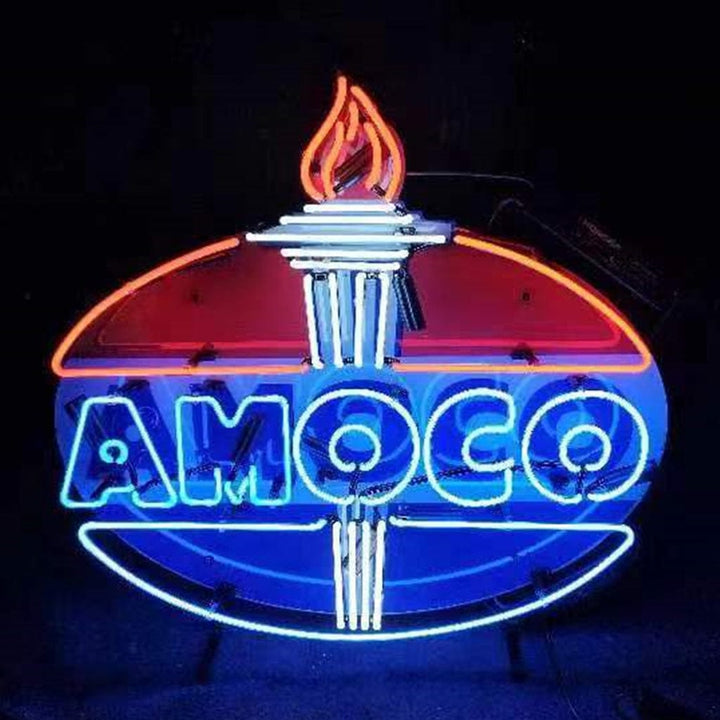 Neon Signs Land Neon Signs Amoco Gasoline Neon Sign Light