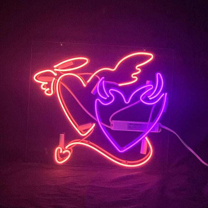 Neon Signs Land Neon Signs Angels& Demons Heart Neon Signs