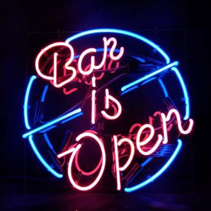 Neon Signs Land Neon Signs Bar is Open Neon Sign
