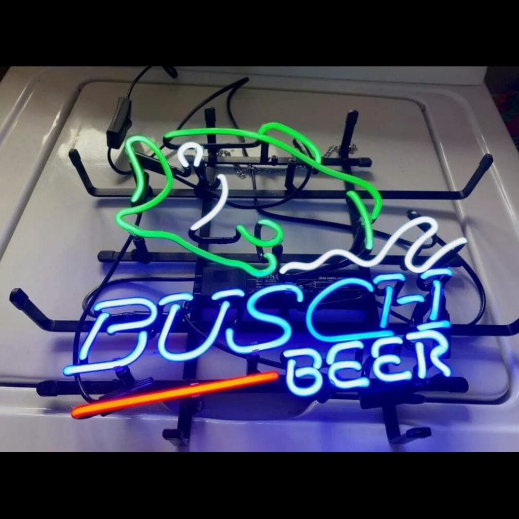 Neon Signs Land Neon Signs Bass Fish Busch Beer Neon Sign Light