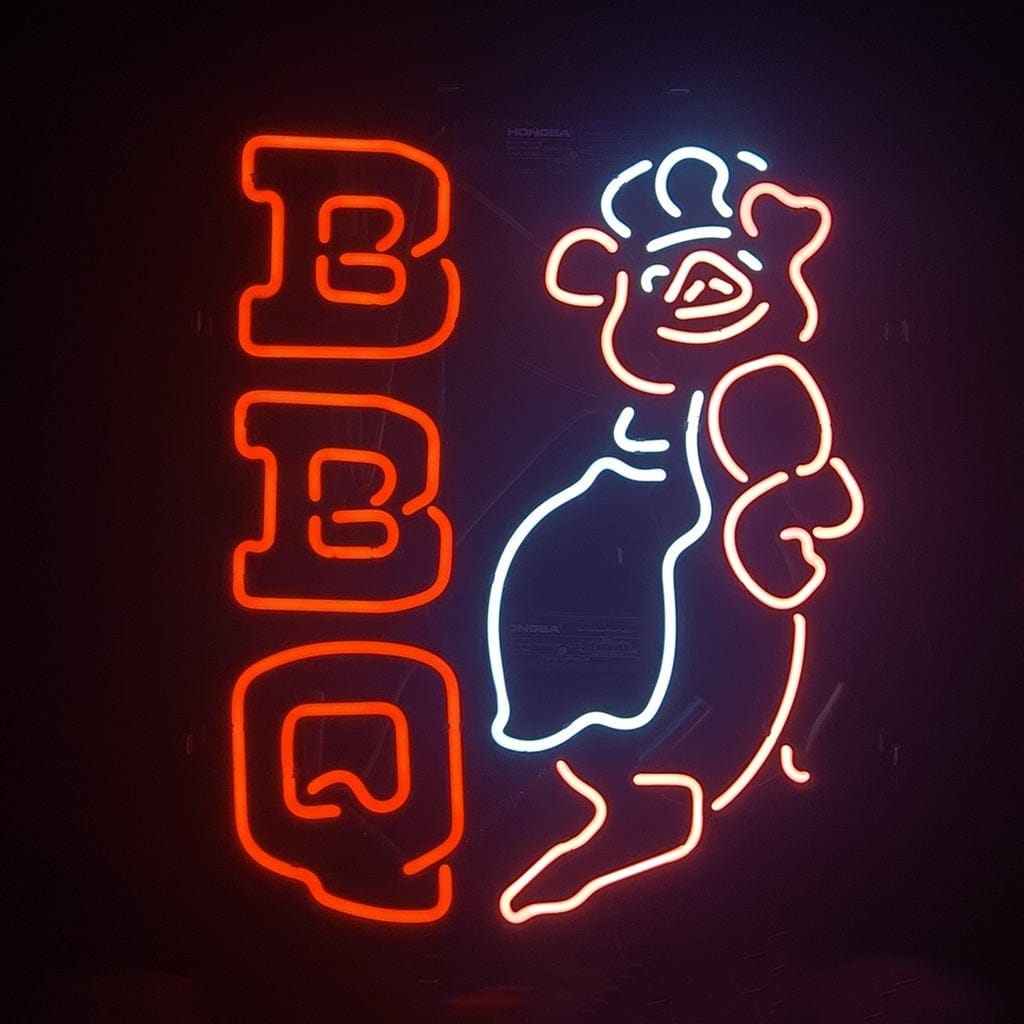 Neon Signs Land Neon Signs BBQ Pig Chefs Neon Signs