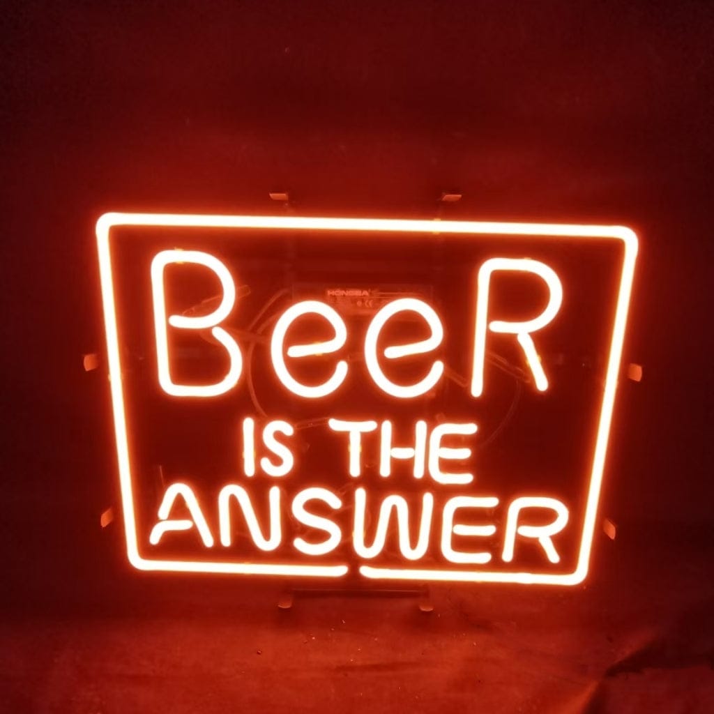 Neon Signs Land Neon Signs Beer is the Answer Neon Light Sign