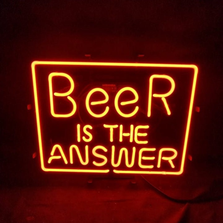 Neon Signs Land Neon Signs Beer is the Answer Neon Light Sign