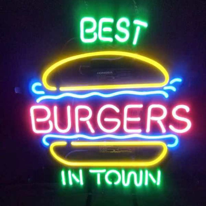 Neon Signs Land Neon Signs Best Burgers in Town Neon Signs