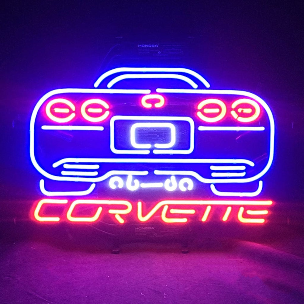 Neon Signs Land Neon Signs Blue Corvette Auto Car Motor Neon Signs Light