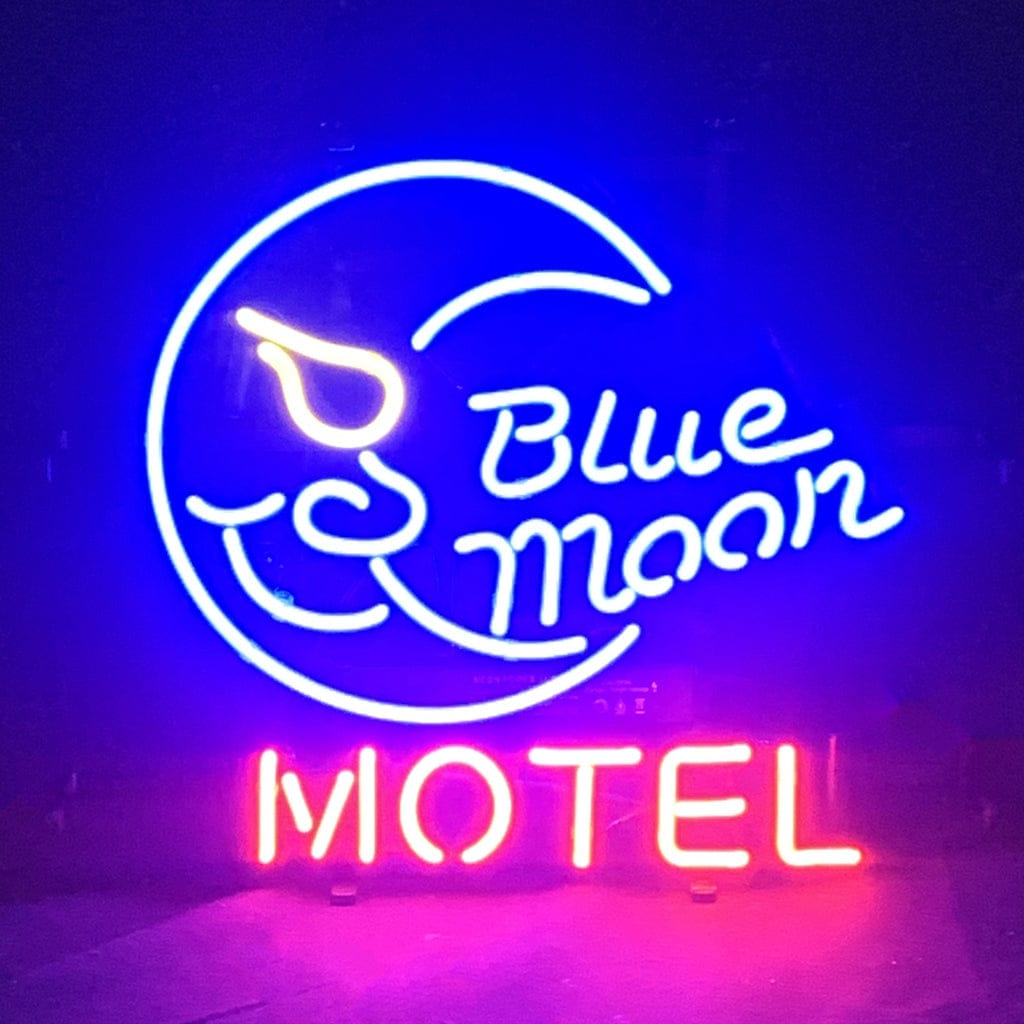 Neon Signs Land Neon Signs Blue Moon Motel Neon Sign Light