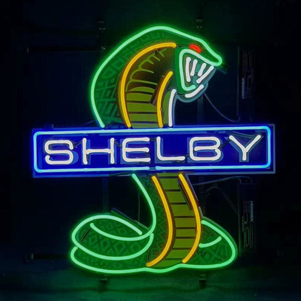 Neon Signs Land Neon Signs Blue Shelby Auto Car Green Cobra Neon Light Sign