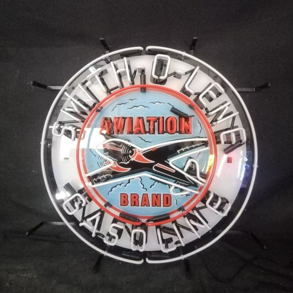 Neon Signs Land Neon Signs Blue Smith-o-lene Gasoline Aviation Brand Neon Signs Light