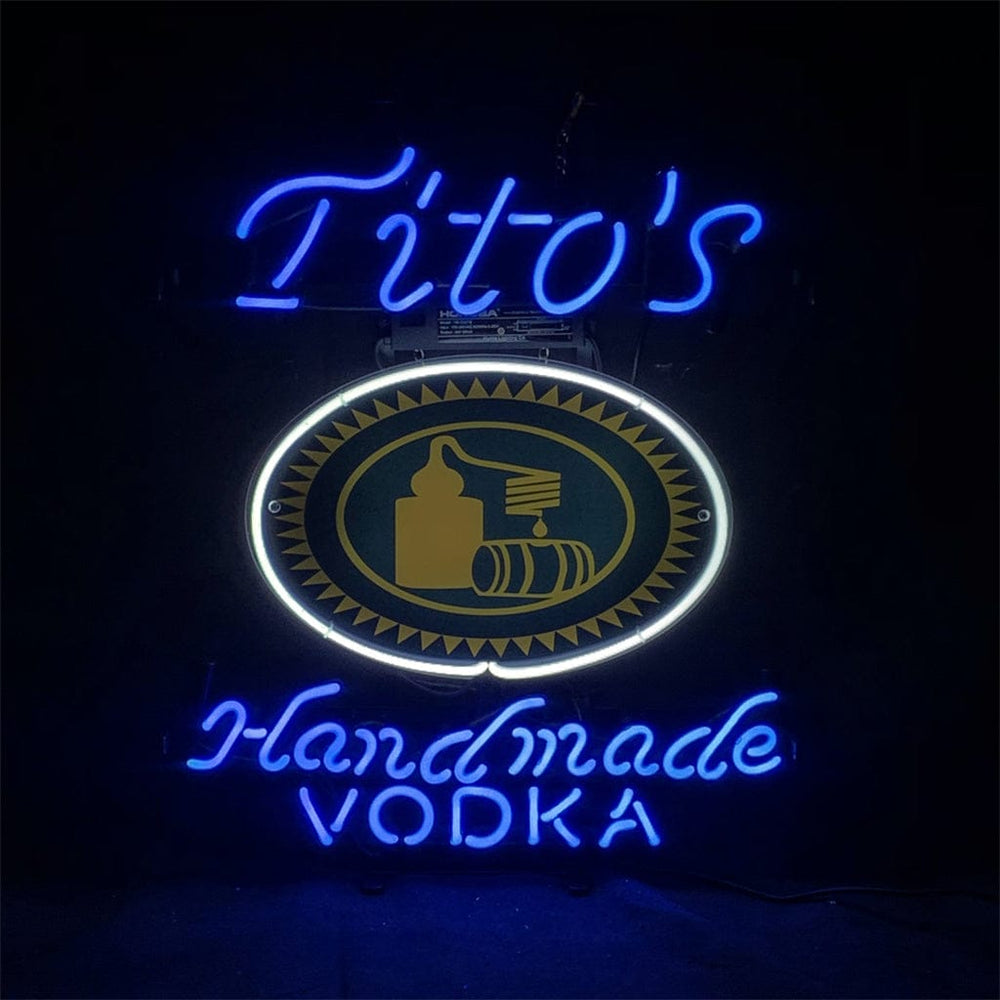 Neon Signs Land Neon Signs Blue Tito's Handmade Vodka Neon Signs Light