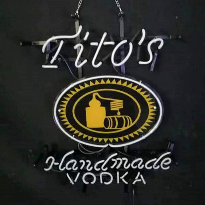 Neon Signs Land Neon Signs Blue Tito's Handmade Vodka Neon Signs Light